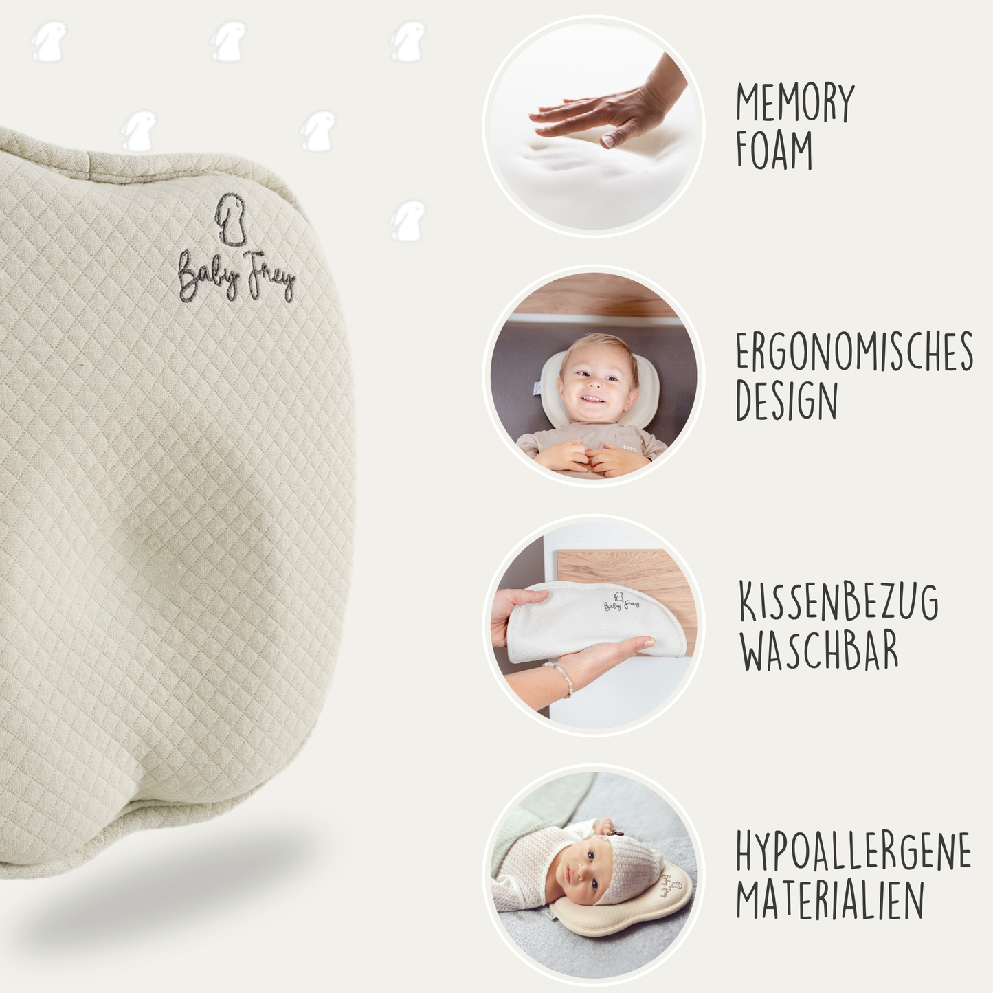 Baby Frey™ Babykissen®️ Sanfte Unterstützung von Anfang an