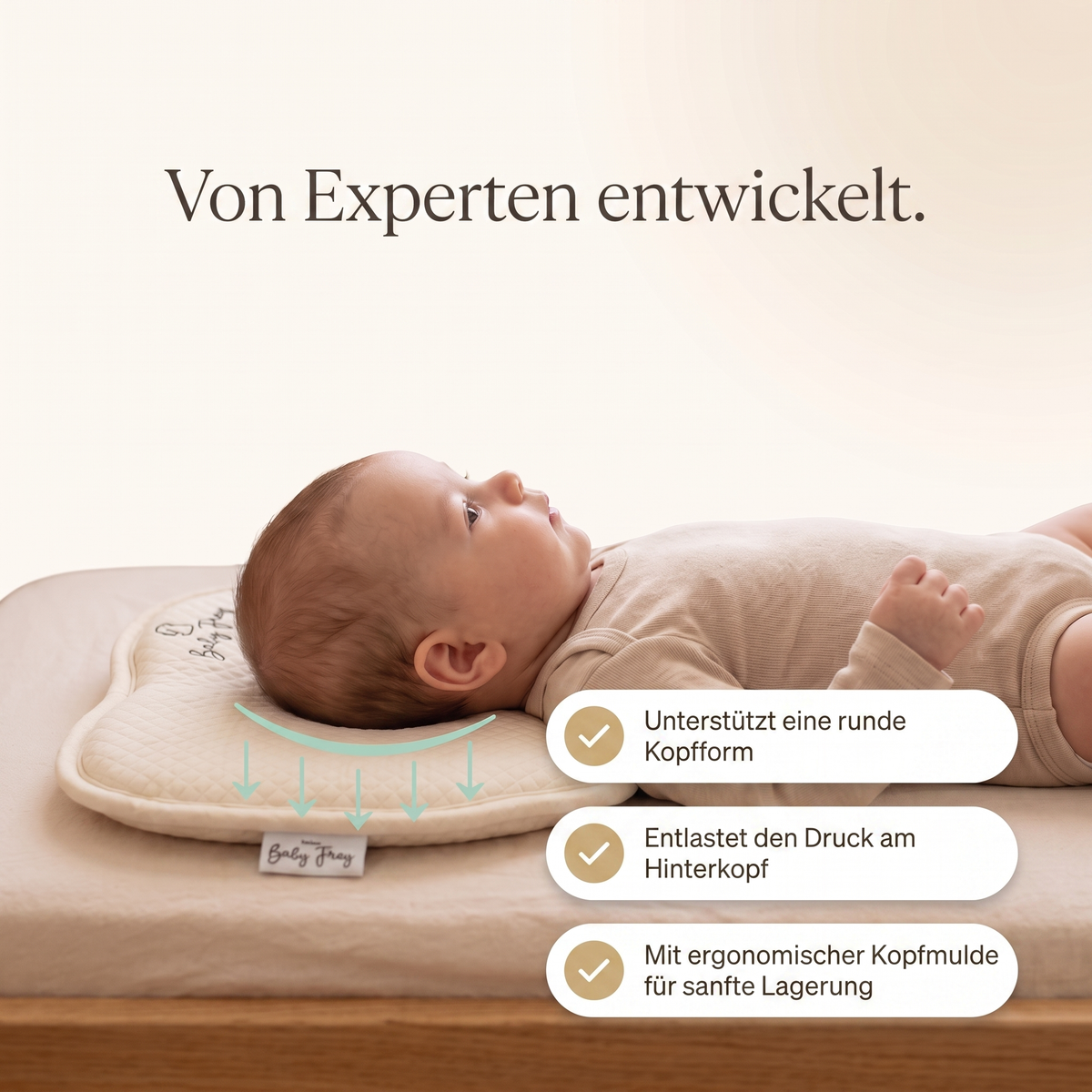 Baby Frey™ Lagerungskissen gegen Kopfverformung