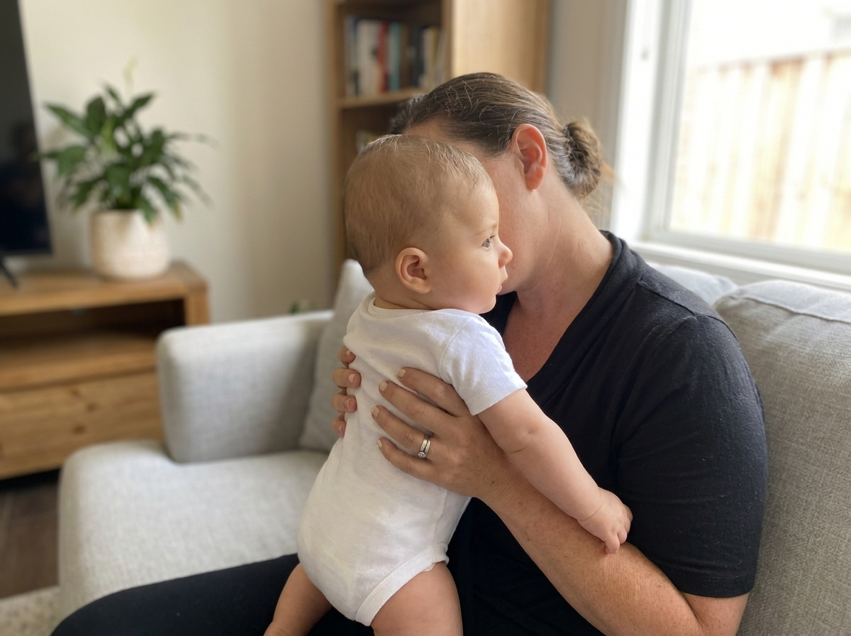 Mutter mit Baby im Alltag
